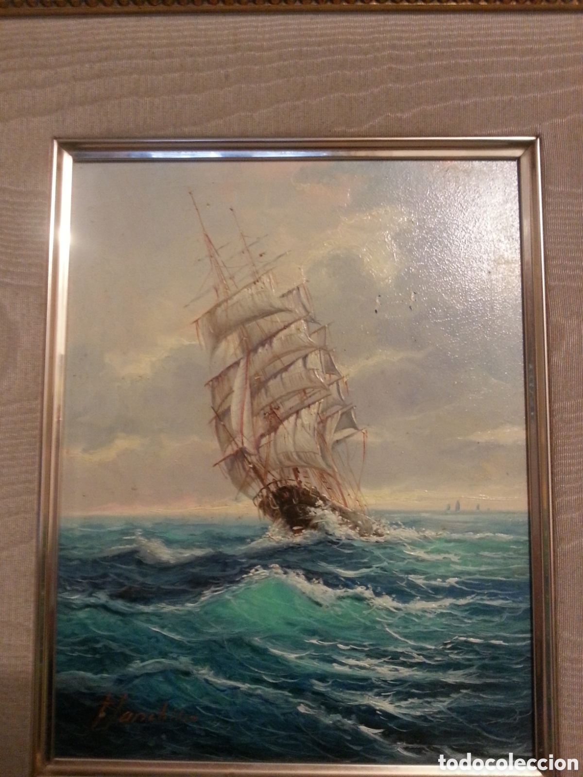 Arte: Cuadro marina de F. Sanch&iacute;s - Foto 3