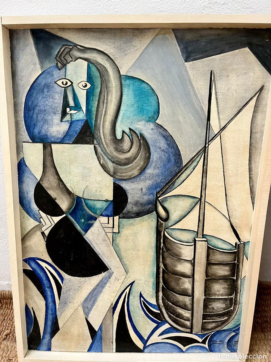 Arte: &Oacute;leo sobre tabla firmada y fechada. - Foto 5