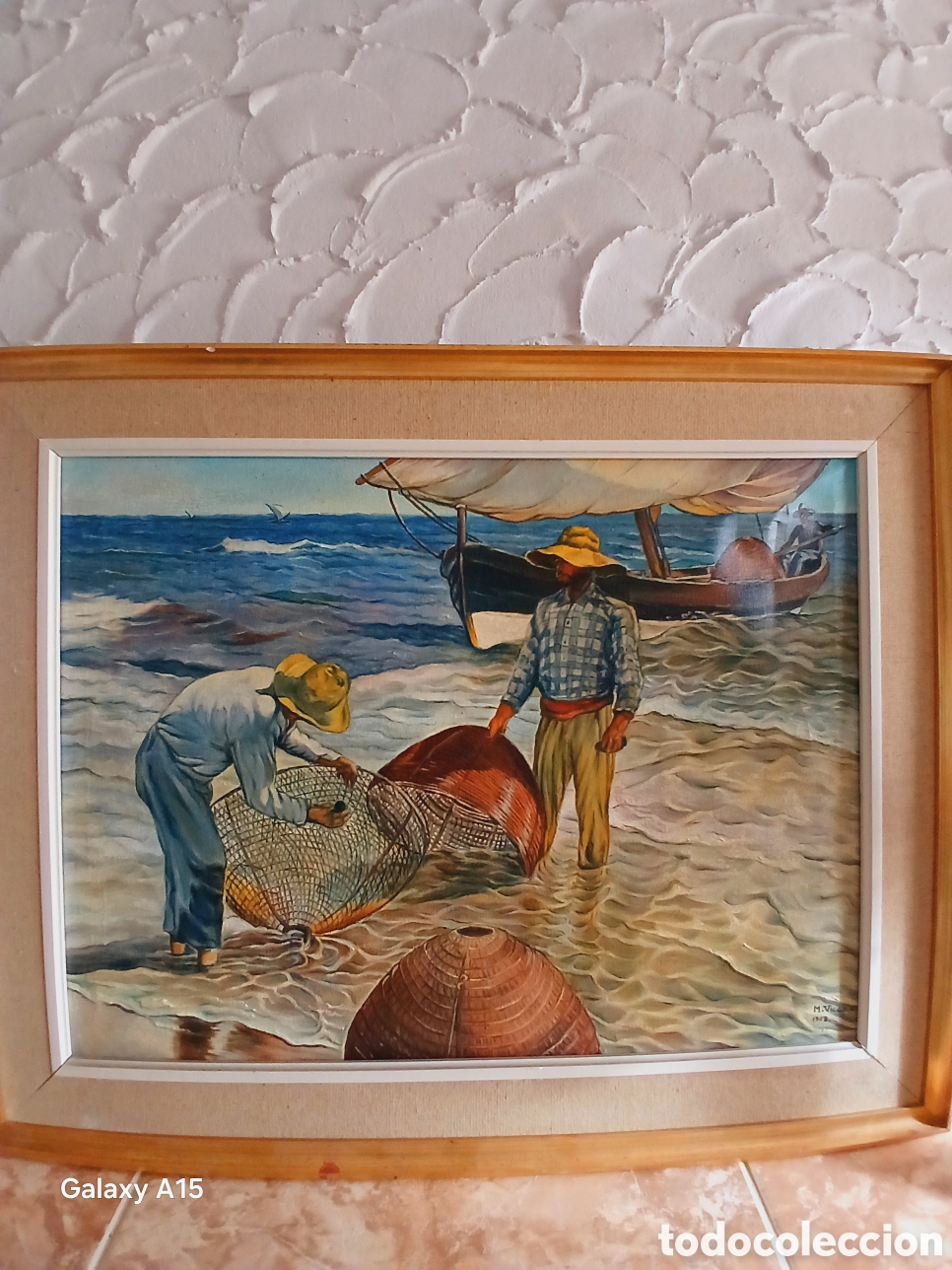 Arte: Precioso cuadro,,Marineros&rdquo;