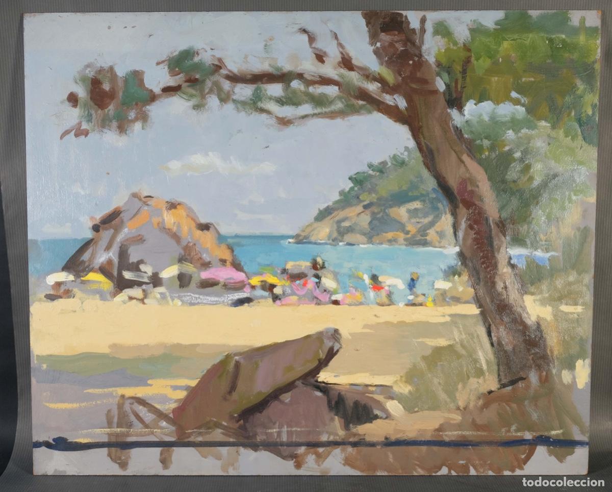 Arte: Ferran Andreu Planas &oacute;leo sobre t&aacute;blex Playa - Foto 2