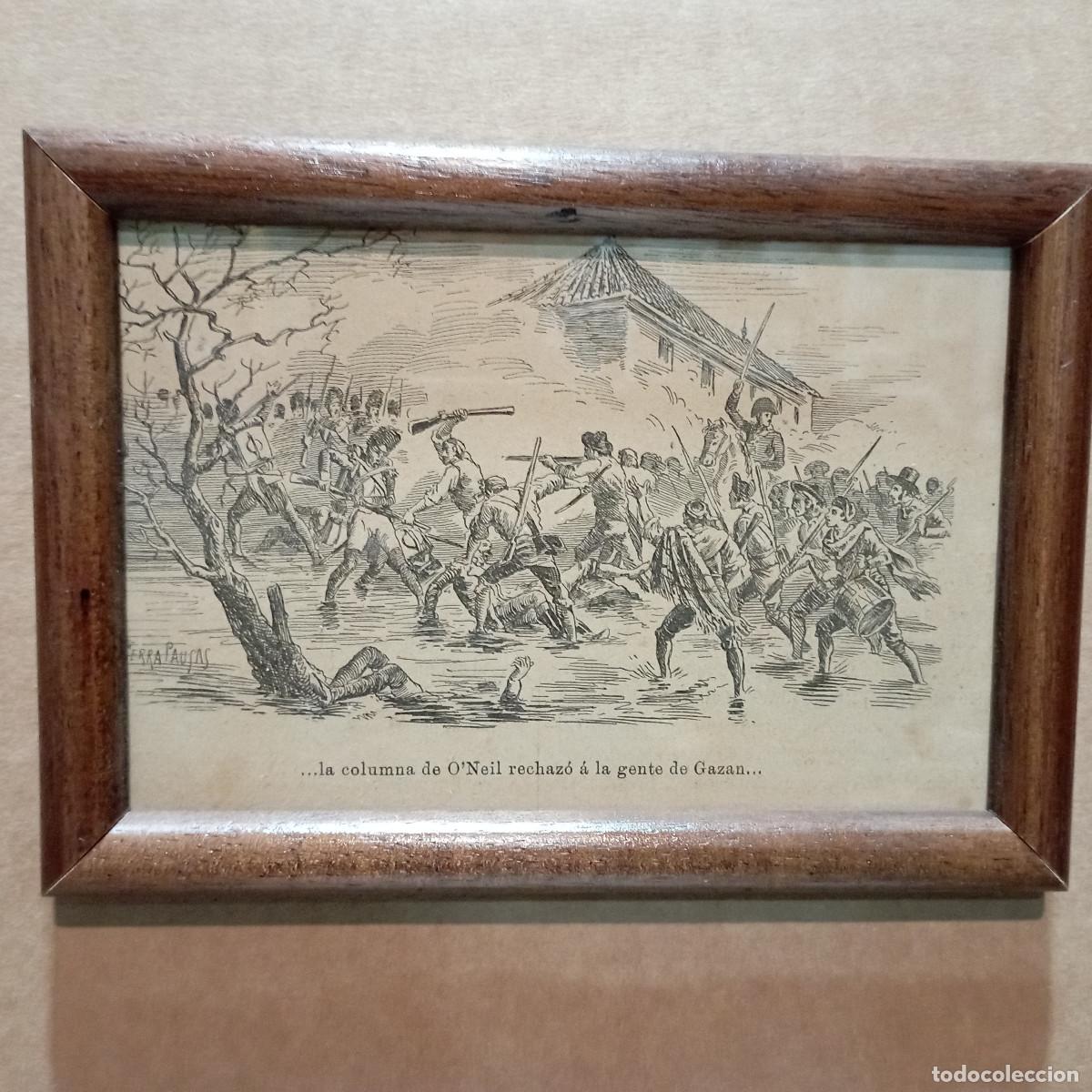 Arte: cuadro antiguo grabado - Foto 1