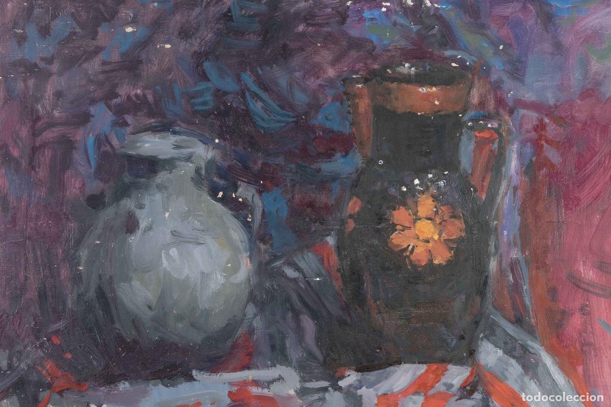 Arte: Ferran Andreu Planas &oacute;leo sobre t&aacute;blex Bodeg&oacute;n jarras - Foto 3
