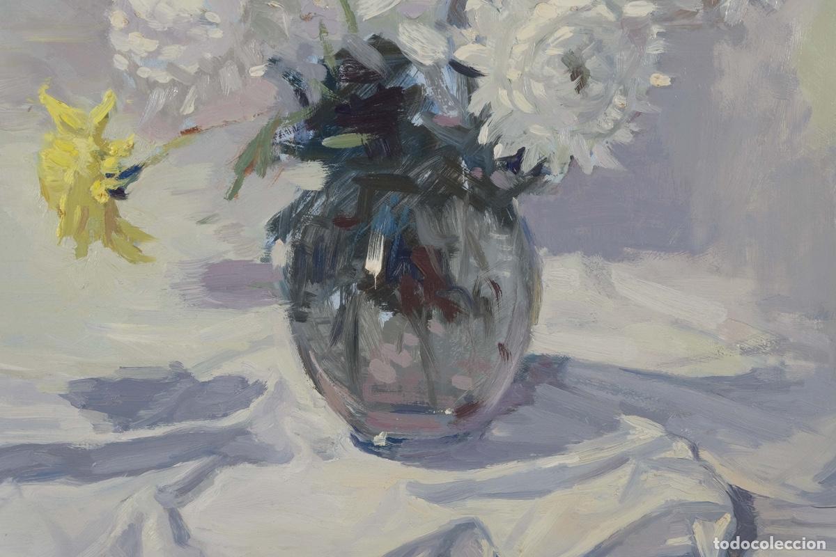 Arte: Ferran Andreu Planas &oacute;leo sobre t&aacute;blex Flores - Foto 5