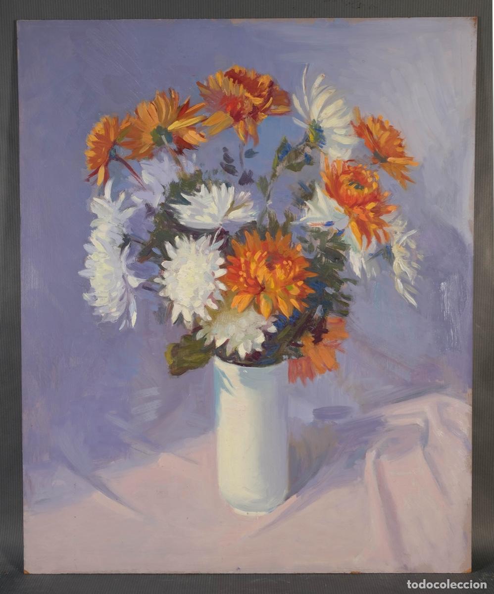 Arte: Ferran Andreu Planas &oacute;leo sobre t&aacute;blex Flores - Foto 2