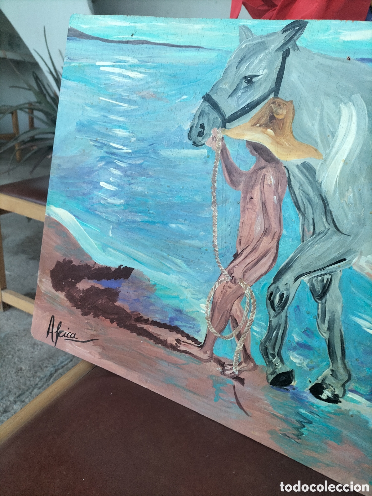 Arte: &Oacute;leo sobre madera. - Foto 4
