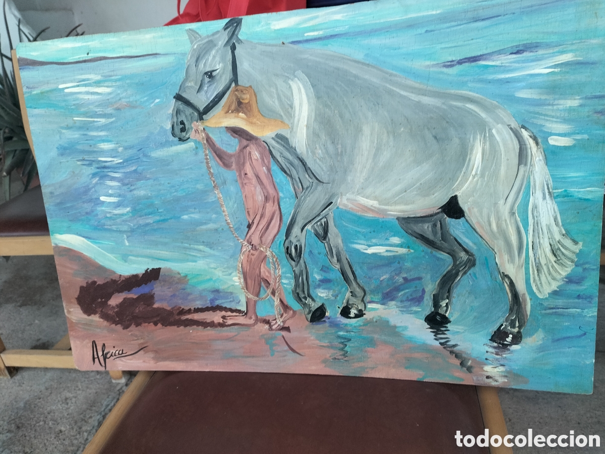 Arte: &Oacute;leo sobre madera. - Foto 5