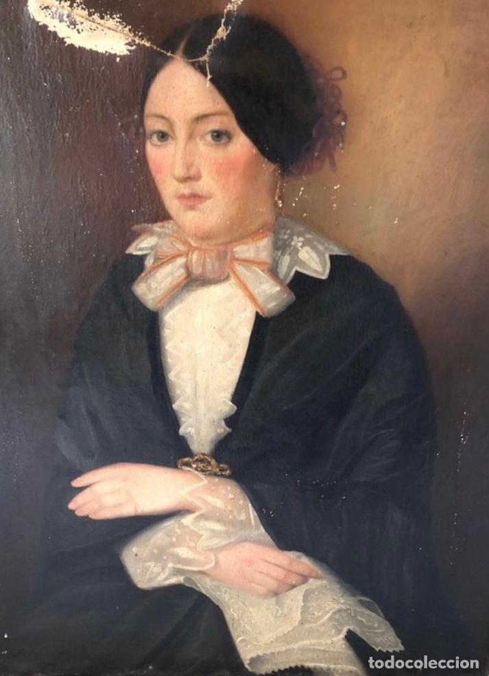 Arte: Retrato antiguo dama - Foto 2