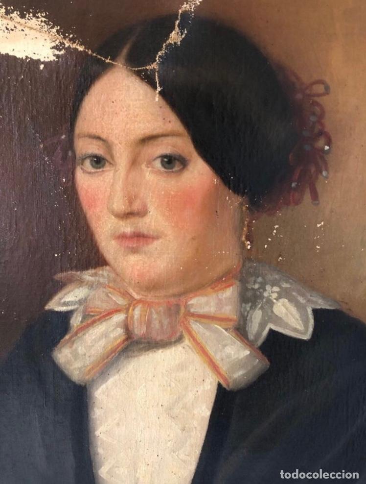 Arte: Retrato antiguo dama - Foto 3