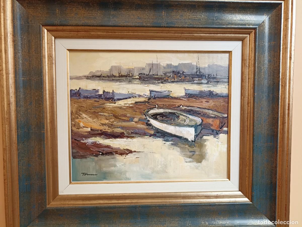 Arte: Pintura al Oleo, &rdquo;Barcas&rdquo; - Foto 1
