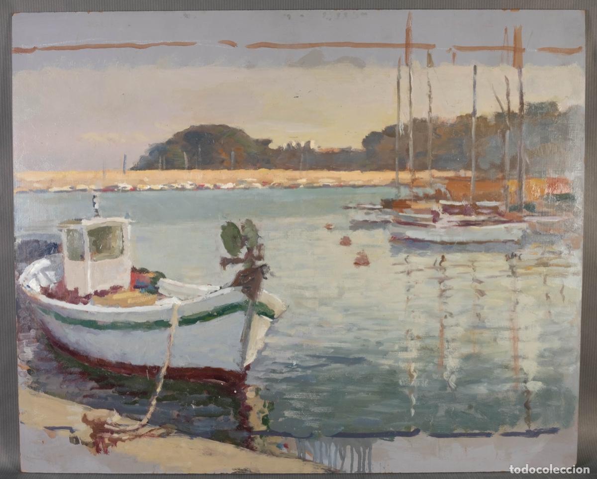Arte: Ferran Andreu Planas Puerto con barcas - Foto 1