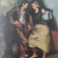Arte: PEDRO CREIXAMS I PICÓ (1893-1965) - EL CORTEJO DE LA AGUADORA.OLEO/TELA.FIRMADO.