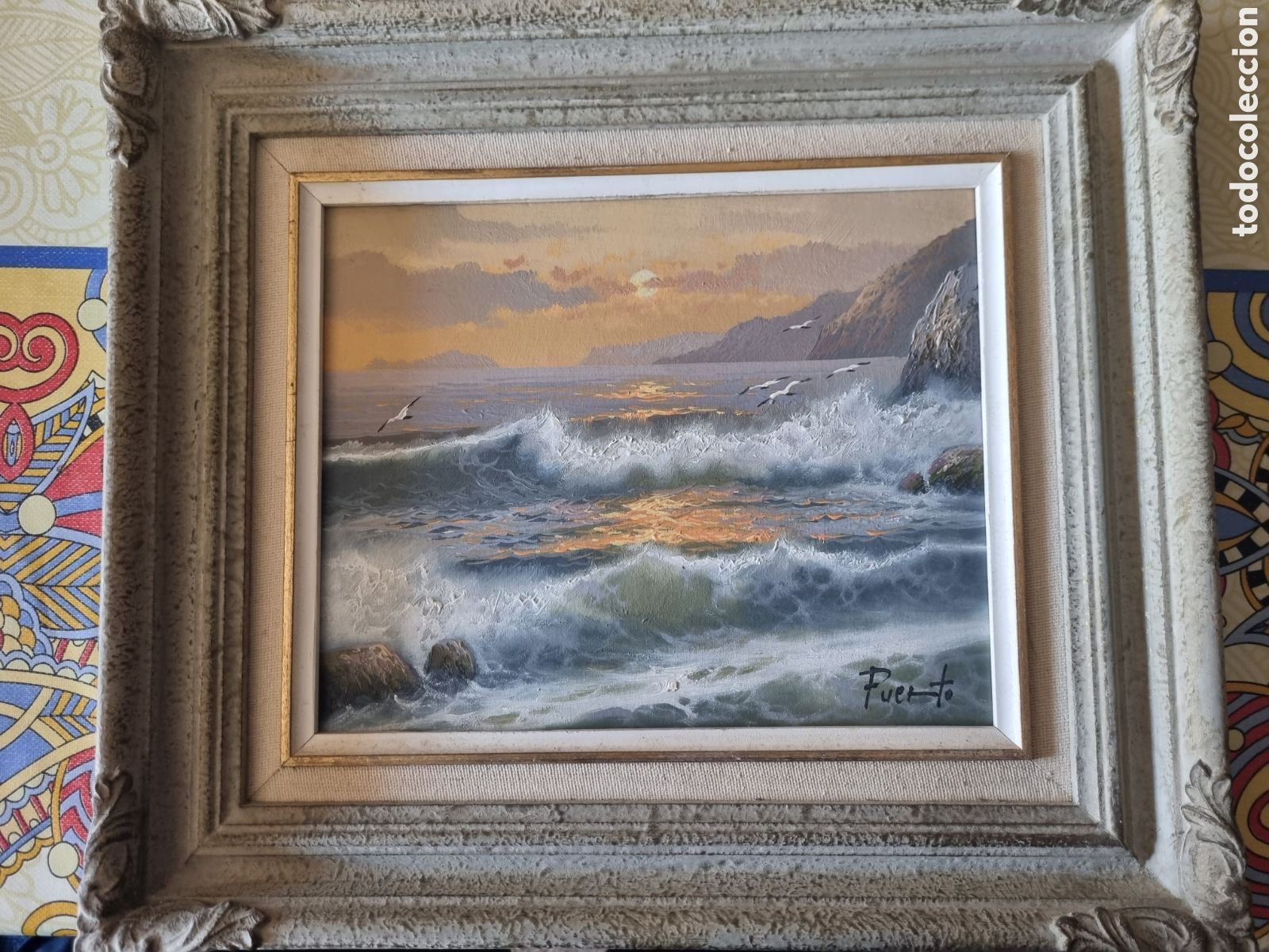 Arte: Marina brava sobre Lienzo - Foto 1