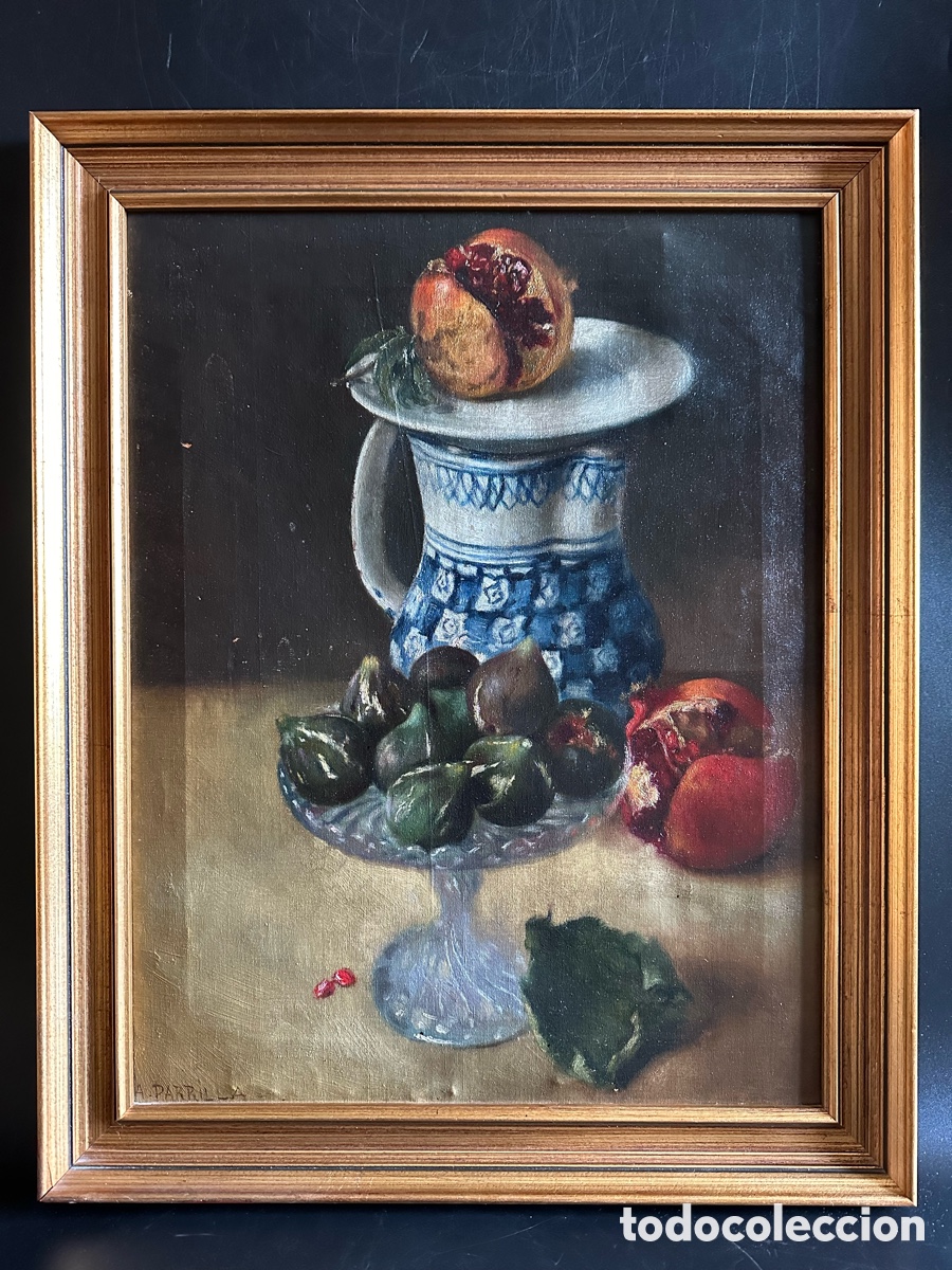Arte: &Oacute;leo sobre lienzo - Bodeg&oacute;n - Adelardo Parrilla - Foto 1