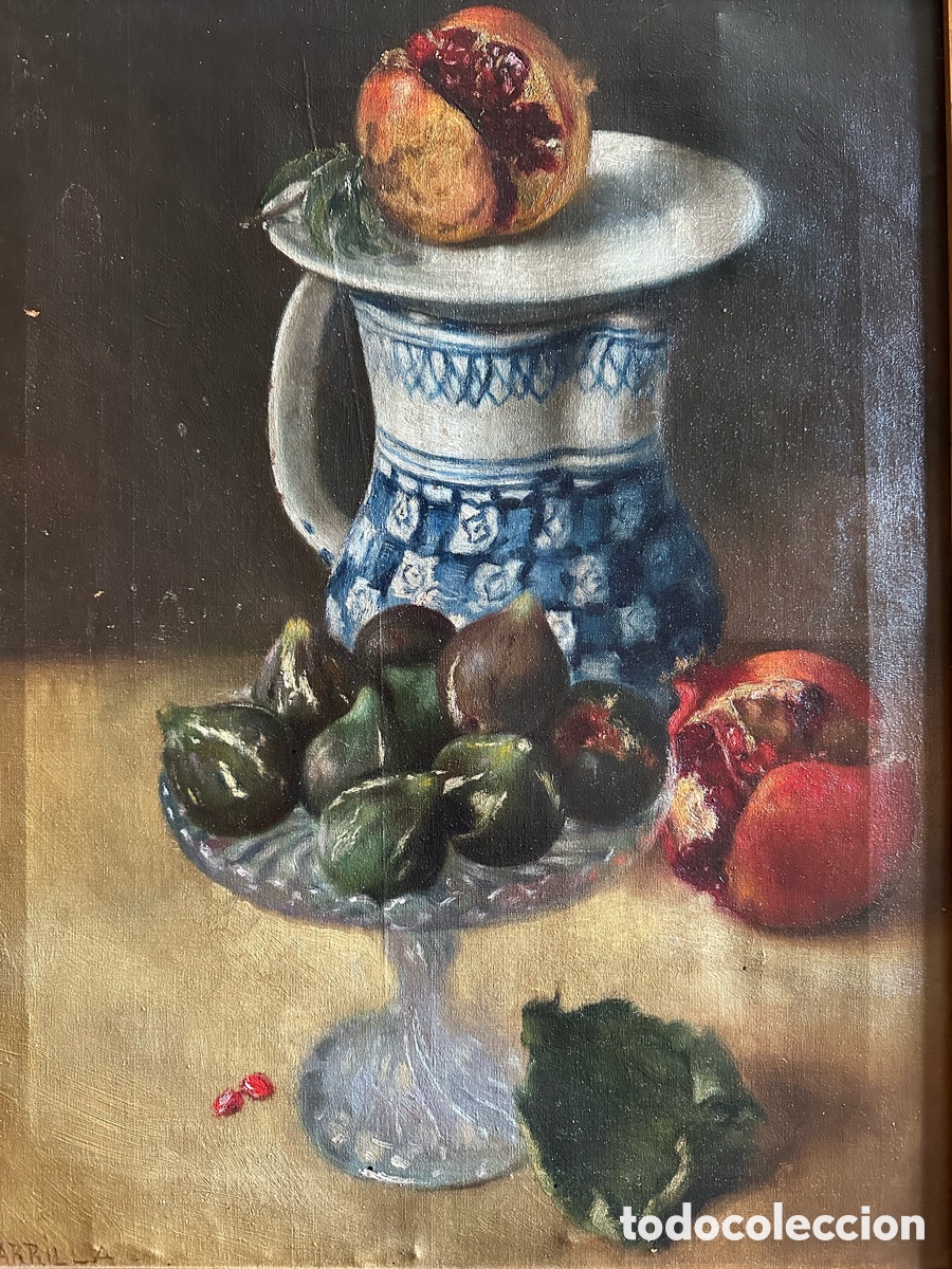 Arte: &Oacute;leo sobre lienzo - Bodeg&oacute;n - Adelardo Parrilla - Foto 2