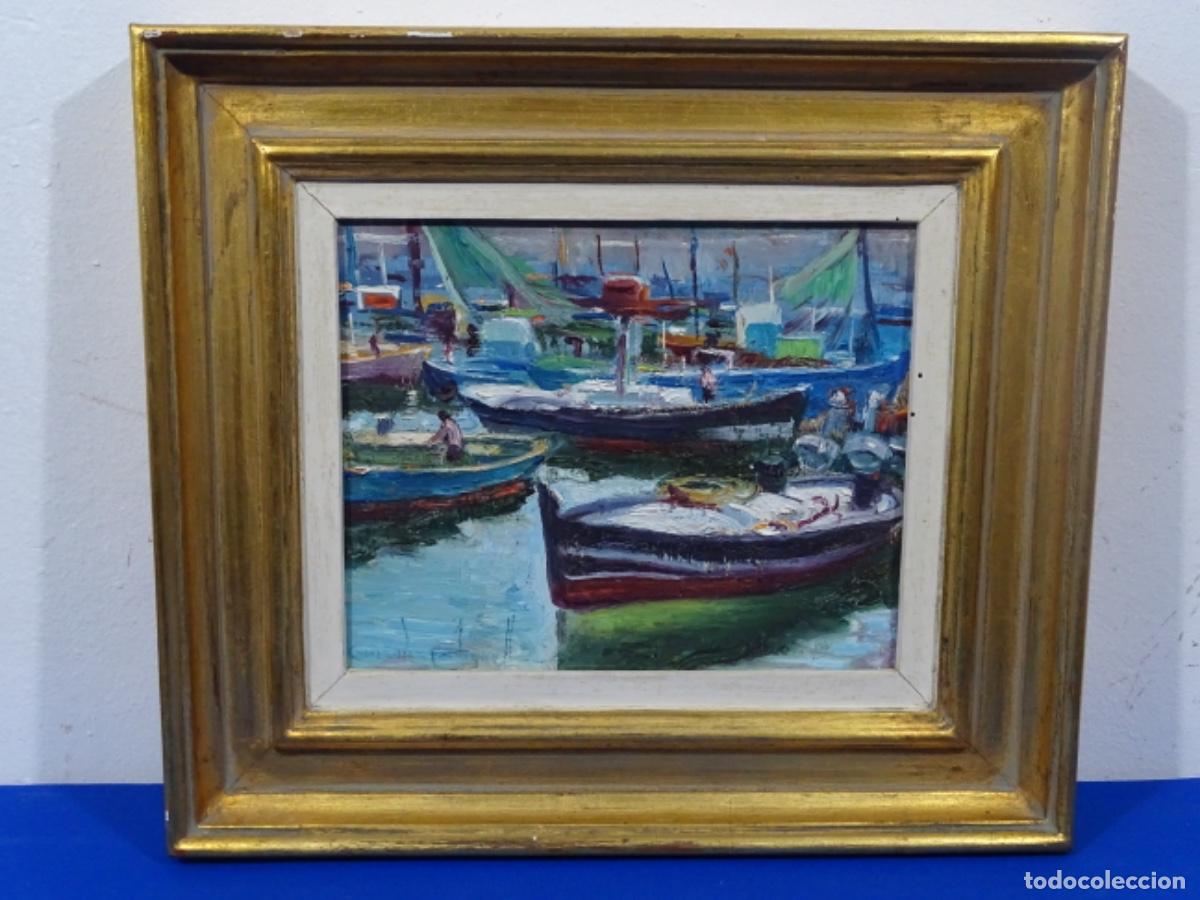 Kunst: COLORIDO &Oacute;LEO TABLEX ROSEND GONZ&Aacute;LEZ CARBONELL. BARCAS PUERTO.