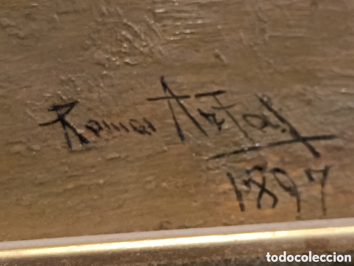 Arte: Oleo sobre tabla de Ramos Artal. - Foto 6