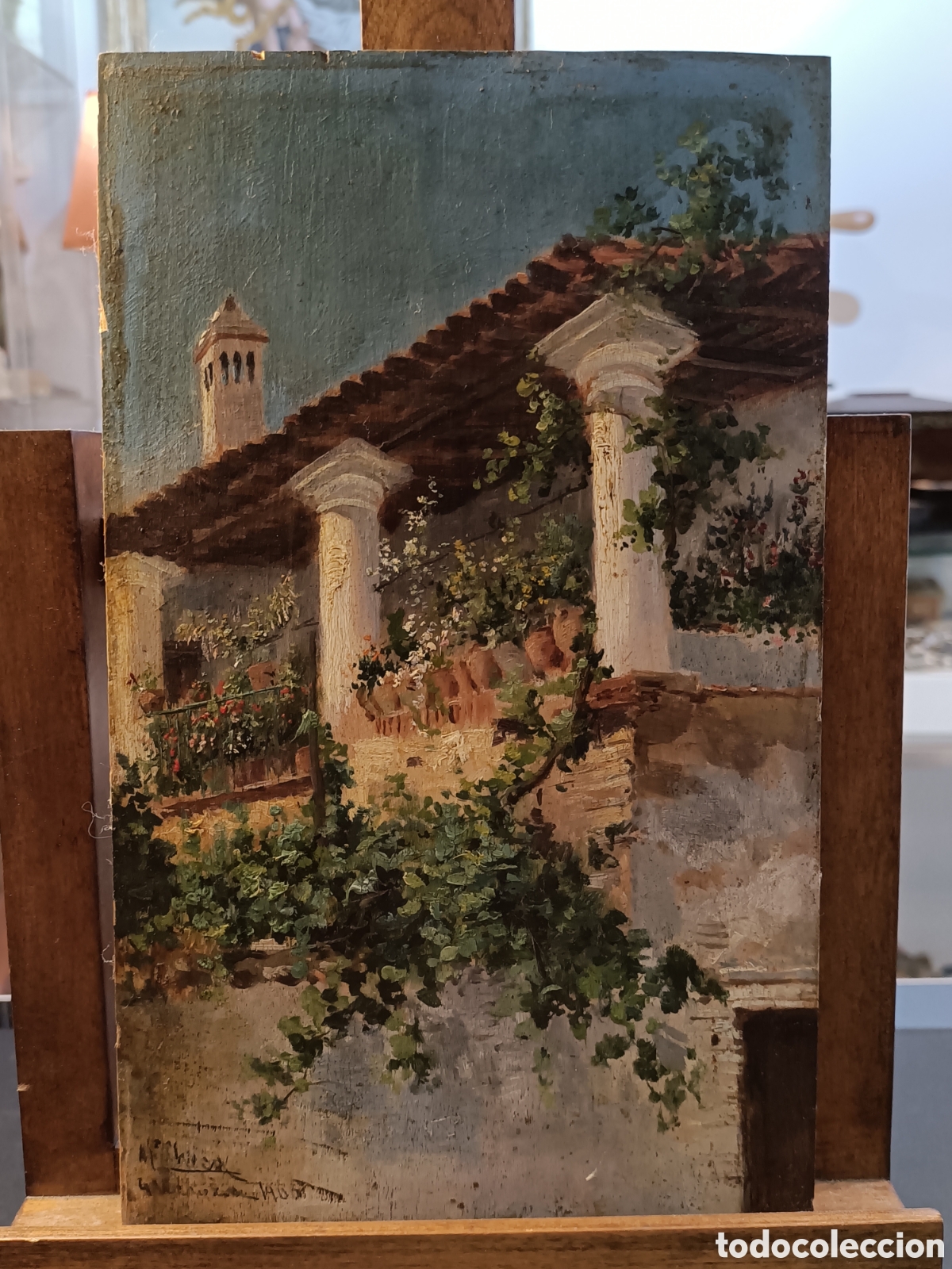 Arte: Oleo sobre tabla de M. Checa. - Foto 1