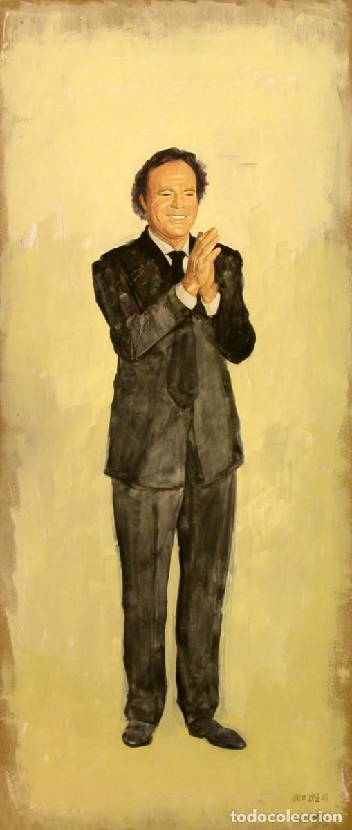 Arte: Pintura realista retrato cantante Julio Iglesias