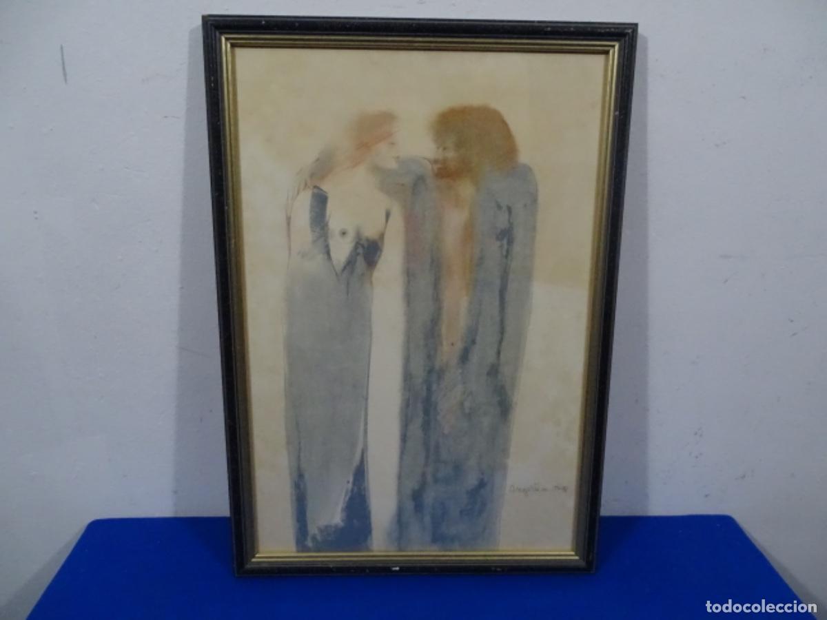 Art: T&Eacute;CNICA MIXTA FIRMADO ANGELICA 78. PAREJA.