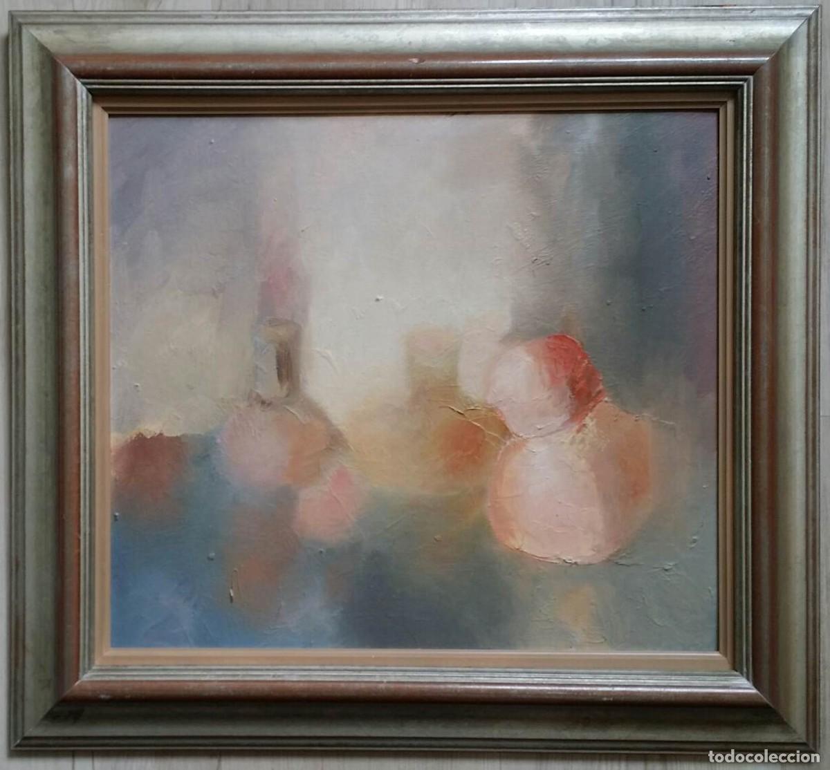 Arte: Bodeg&oacute;n / &oacute;leo sobre tabla / a&ntilde;os 60 - Foto 1