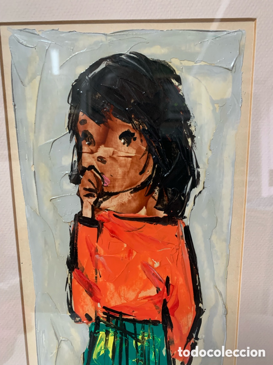 Arte: Kasser, oleo a paletilla, 16x45 obra y 28x58 con marco