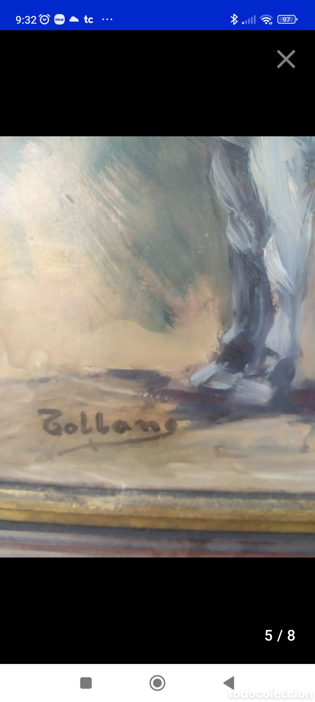 Arte: Cuadro antiguo firmado. - Foto 2