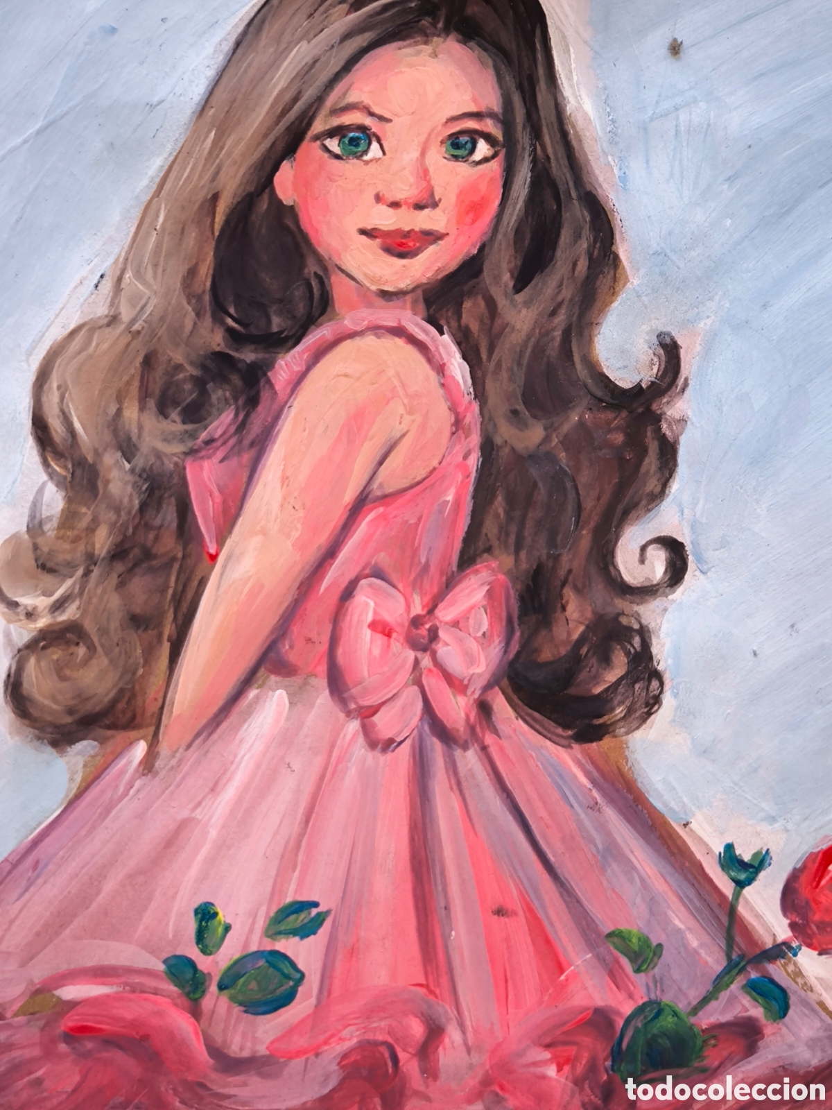 Arte: Ni&ntilde;a mu&ntilde;eca ( acr&iacute;lico ) - Foto 4