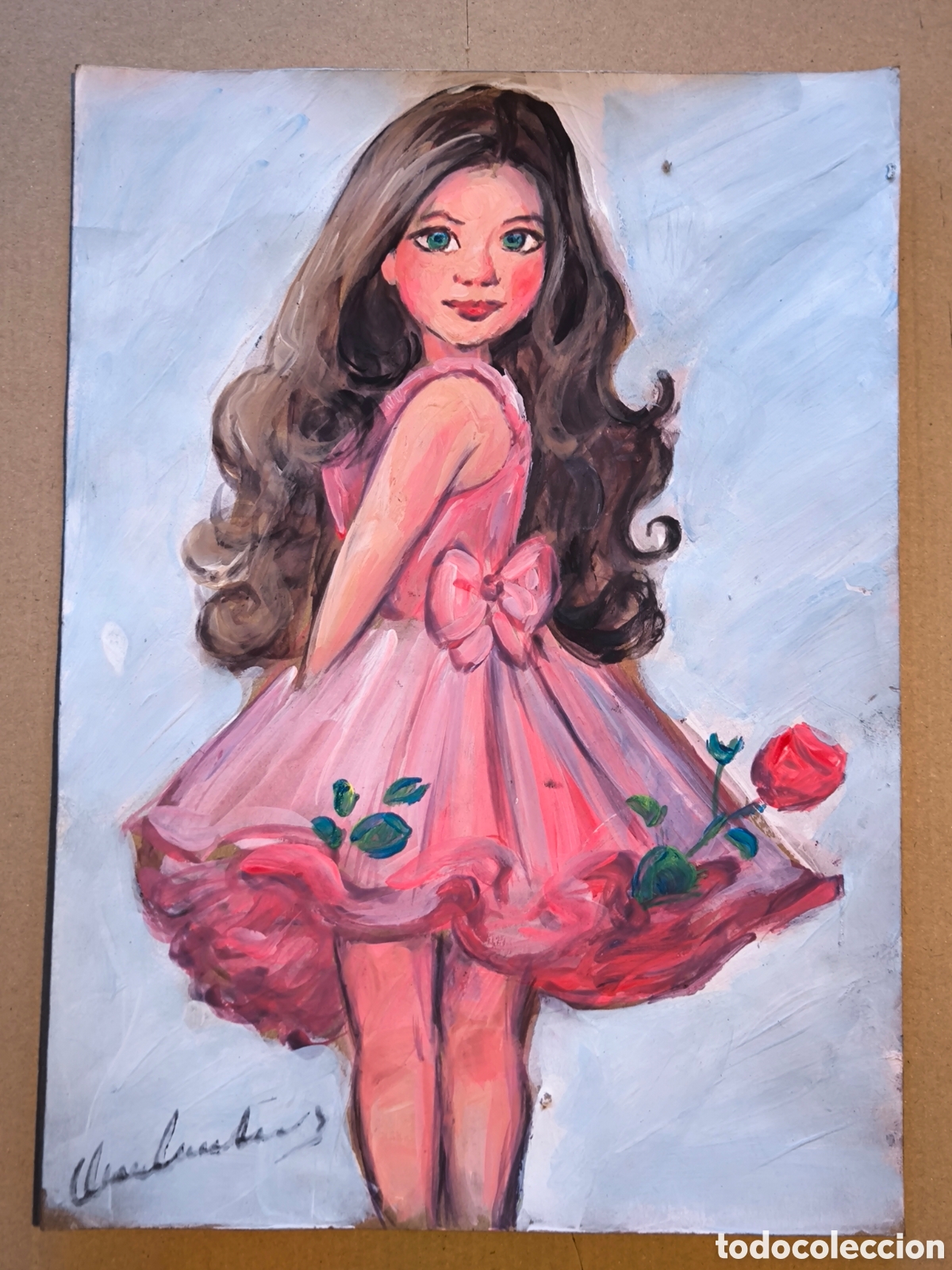 Arte: Ni&ntilde;a mu&ntilde;eca ( acr&iacute;lico ) - Foto 7