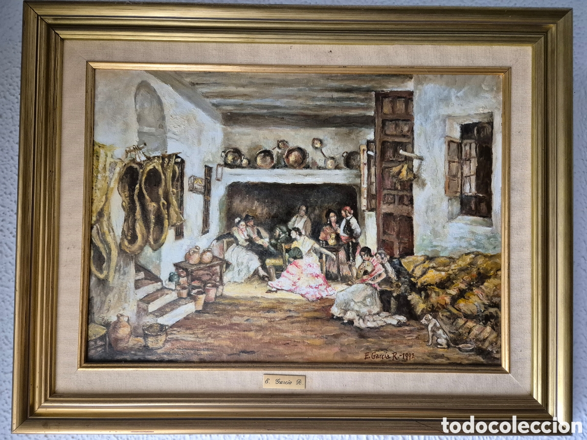 Arte: Pintura oleo sobre lienzo maestro Enrique Garc&iacute;a