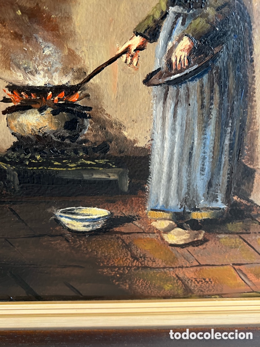 Arte: &Oacute;leo sobre tabla por identificar - Foto 5