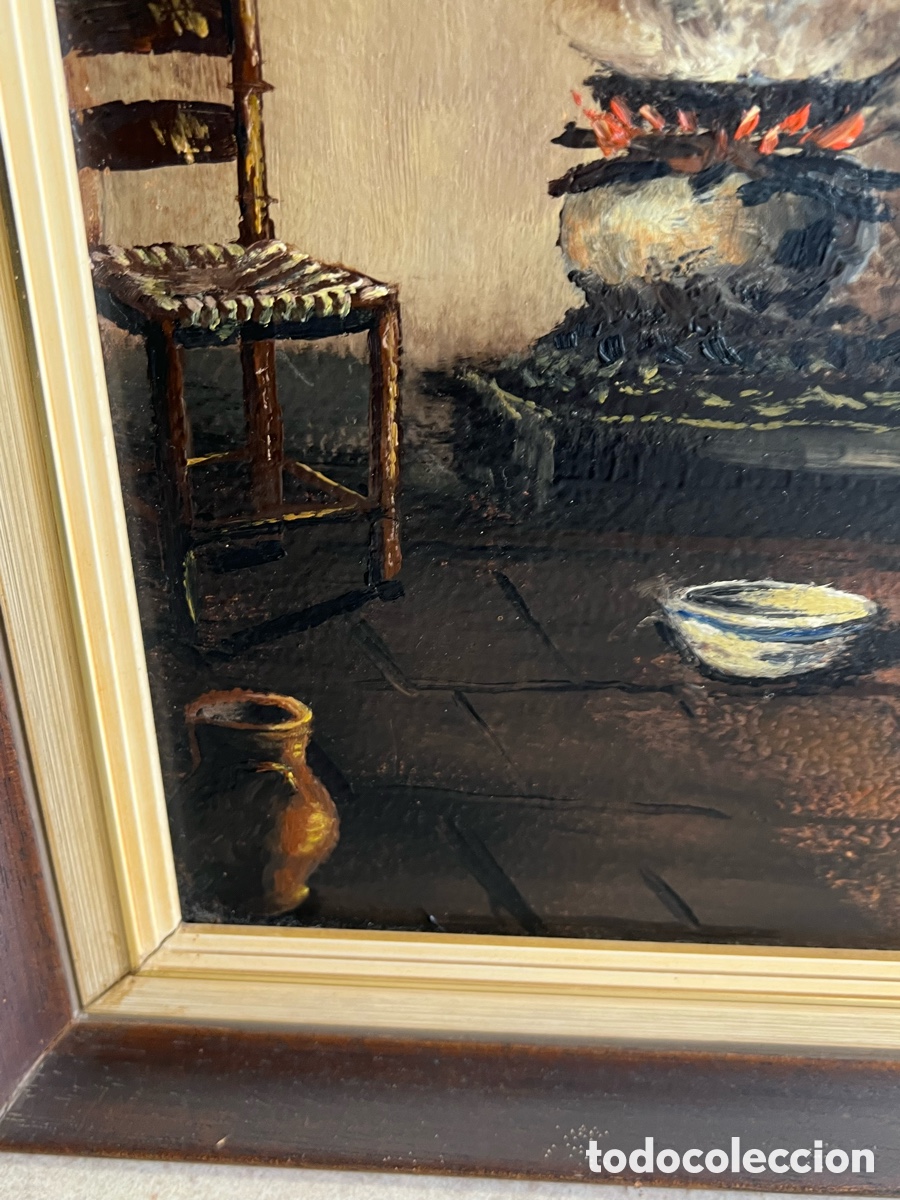 Arte: &Oacute;leo sobre tabla por identificar - Foto 6