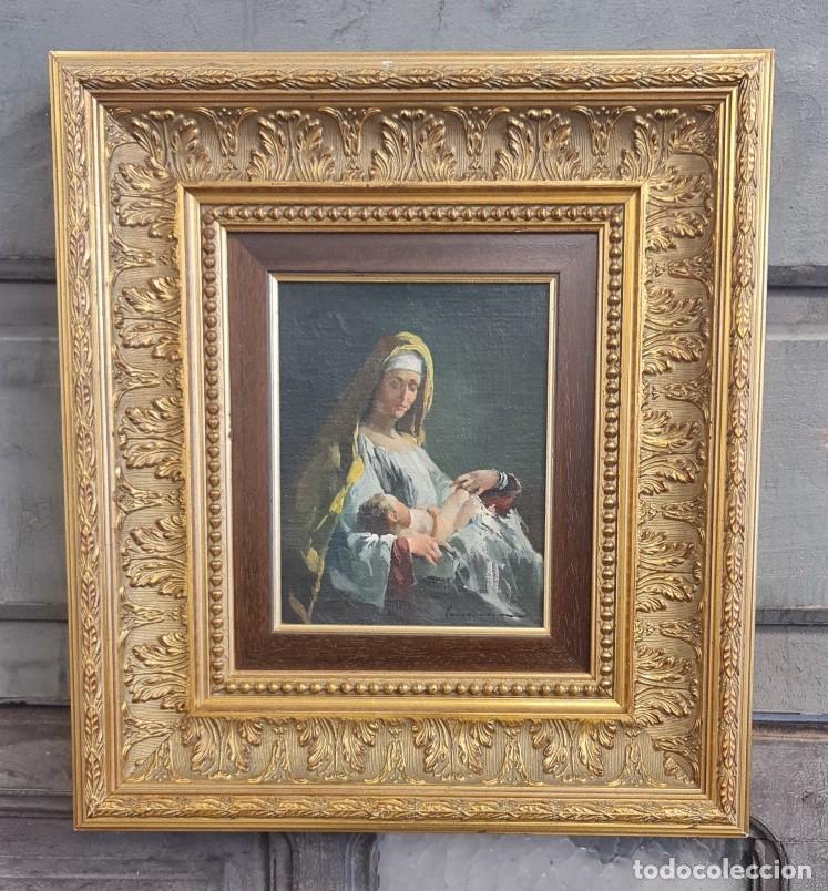 Arte: Oleo Maternidad Jose Casanova Lujan - Foto 1