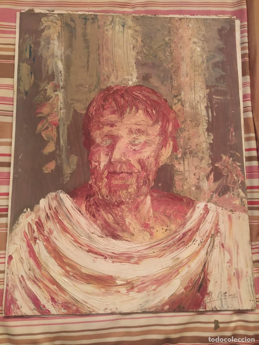 Arte: Mar&iacute;a Est&eacute;vez Alonso - Vigo..oleo a esp&aacute;tula - cartulina..50 x 65 cm. firmado..arte gallego in&eacute;dito