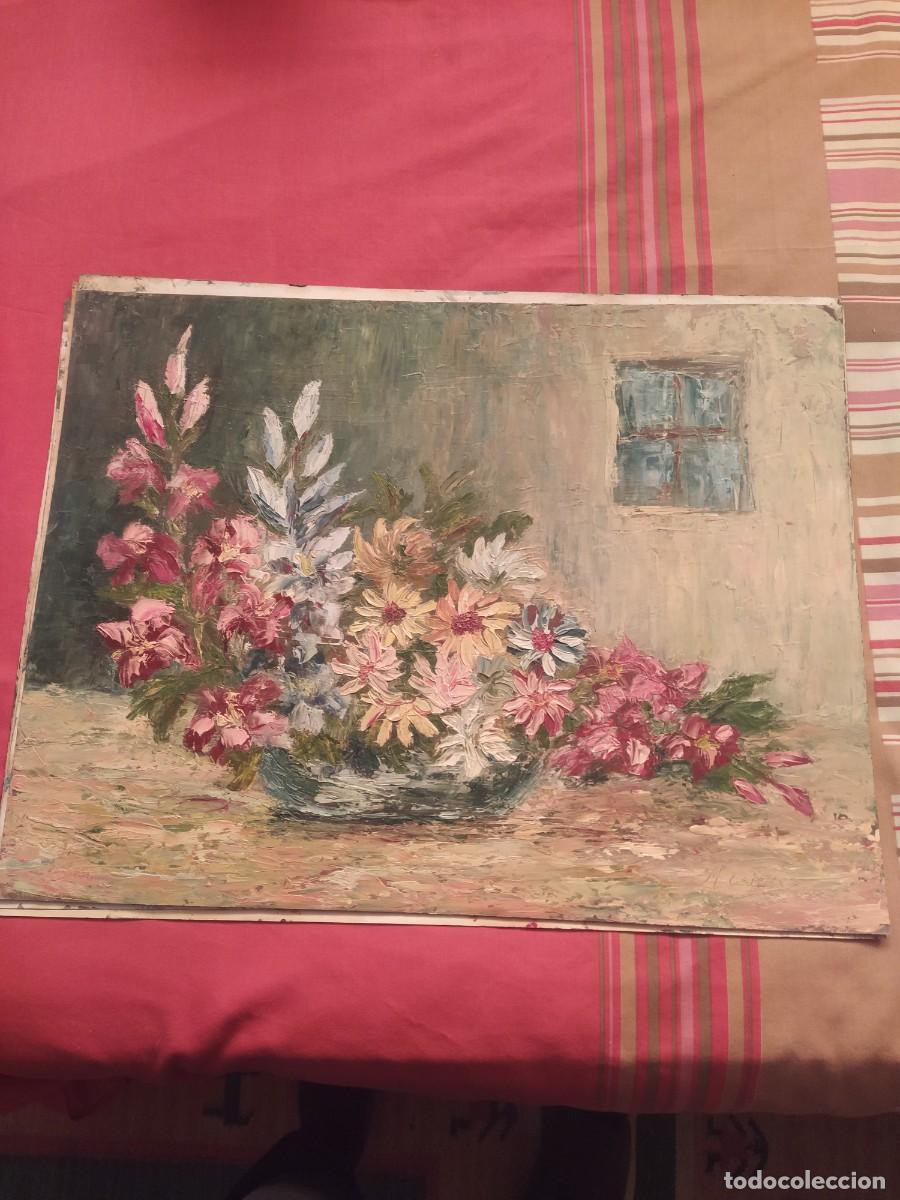 Arte: Mar&iacute;a Est&eacute;vez Alonso - Vigo..oleo a esp&aacute;tula - cartulina...65 x 50 cm. firmado..arte gallego in&eacute;dito