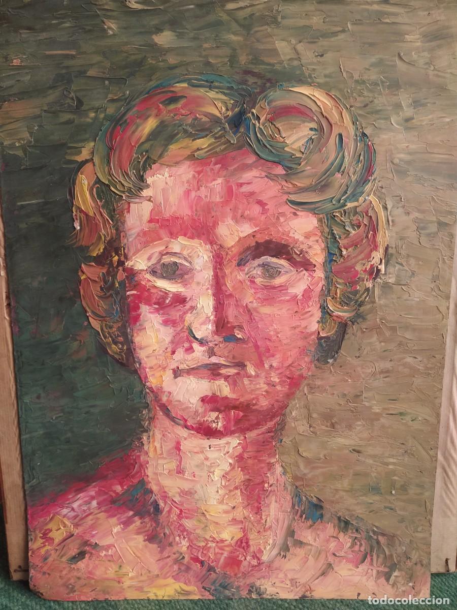 Arte: Mar&iacute;a Est&eacute;vez Alonso - Vigo..oleo a esp&aacute;tula -cartulina.32,5 x 45,5 cm.firmado..arte gallego in&eacute;dito