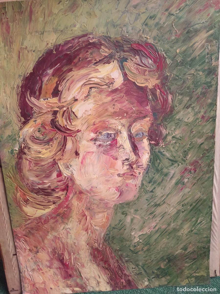 Arte: Mar&iacute;a Est&eacute;vez Alonso - Vigo..oleo a esp&aacute;tula -cartulina.32,5 x 45,5 cm.firmado..arte gallego in&eacute;dito