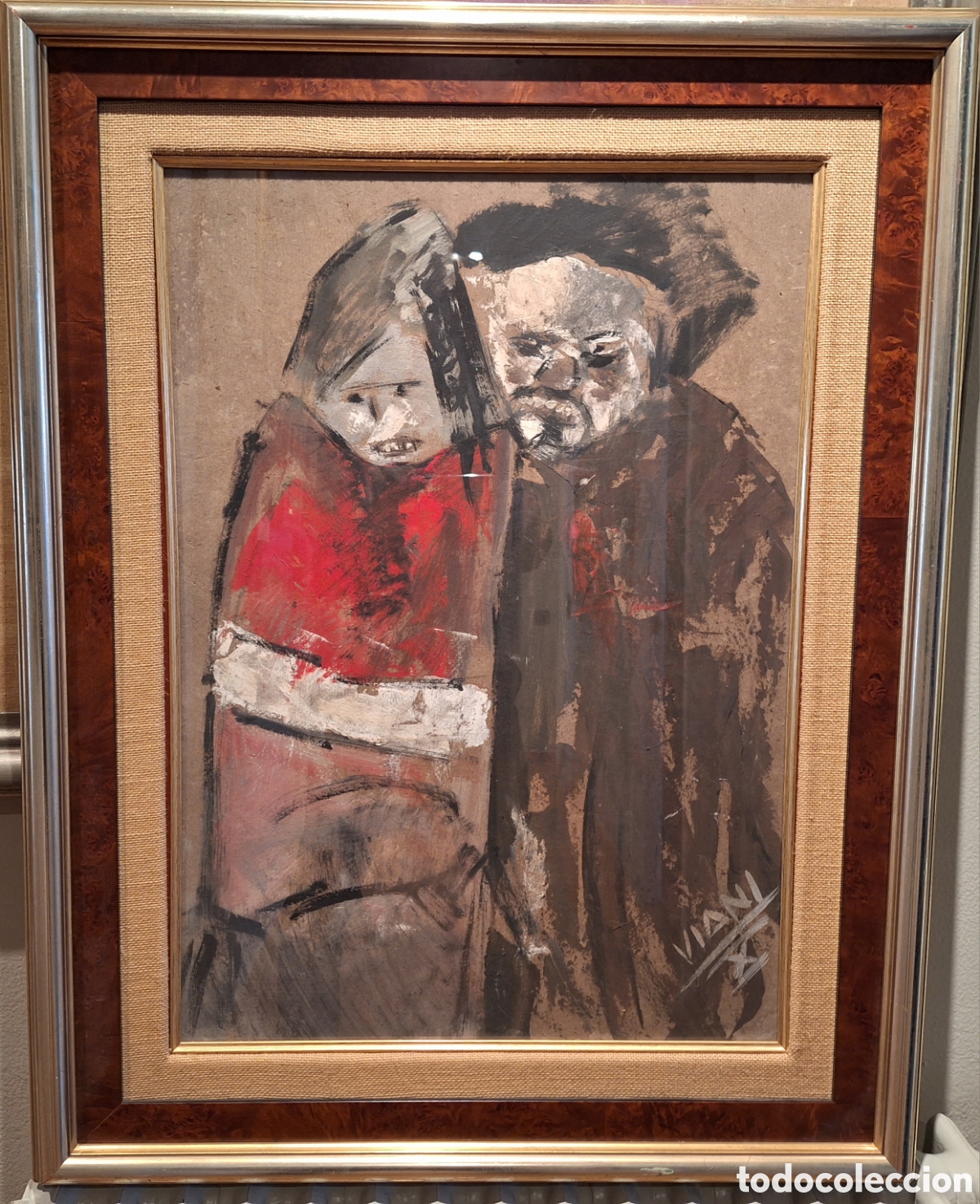 Arte: PAREJA DE CAMPESINOS POR LORENZO VIANI (1882-1936)