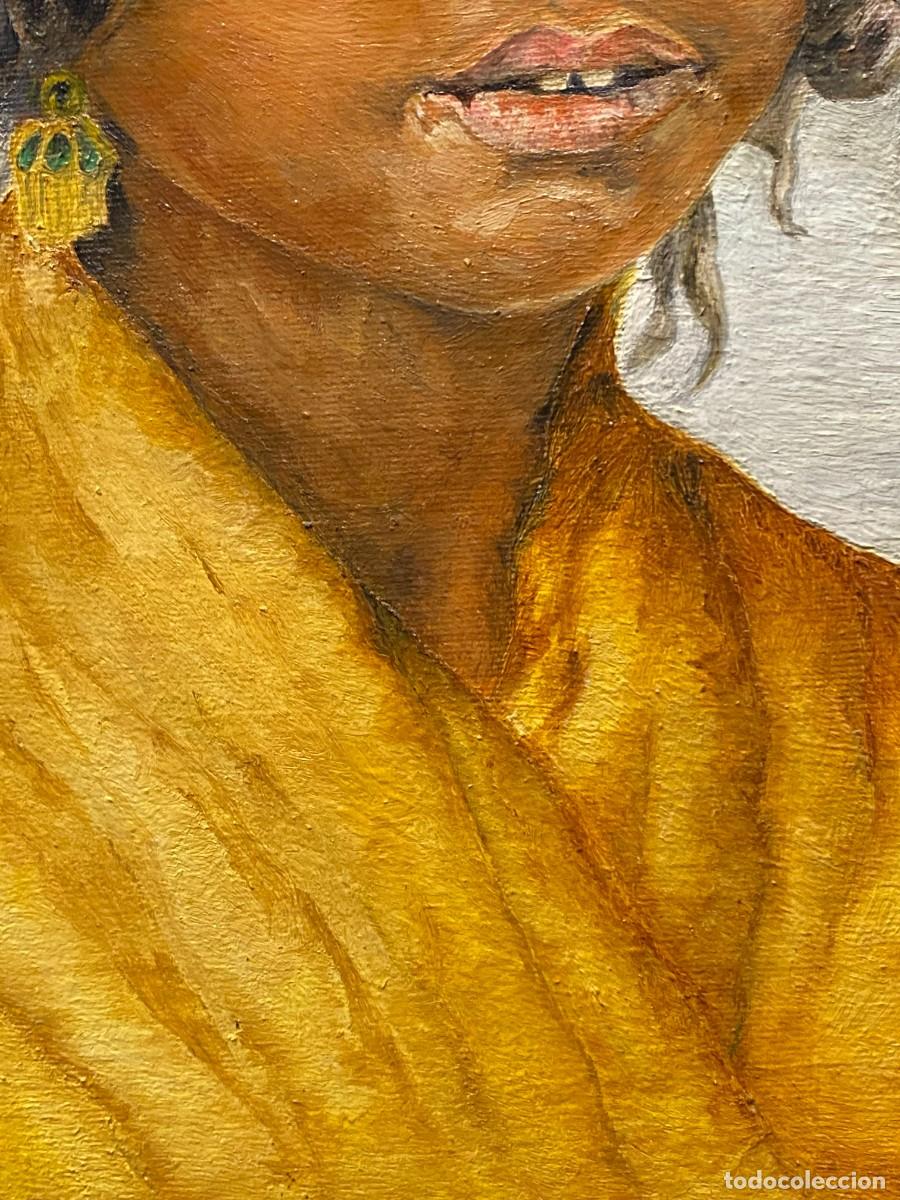 Arte: RETRATO DE GITANILLA CON MANTON - Foto 4
