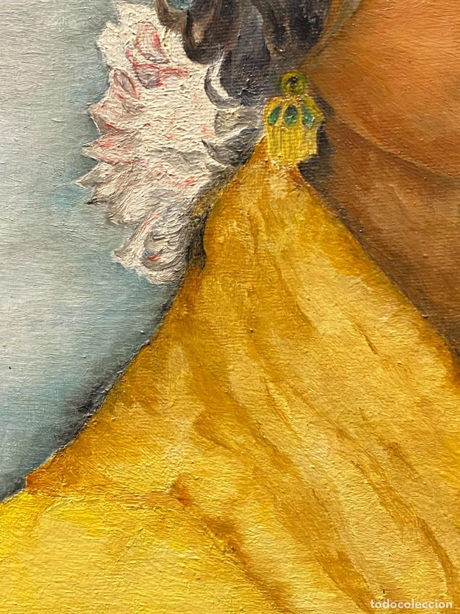 Arte: RETRATO DE GITANILLA CON MANTON - Foto 5