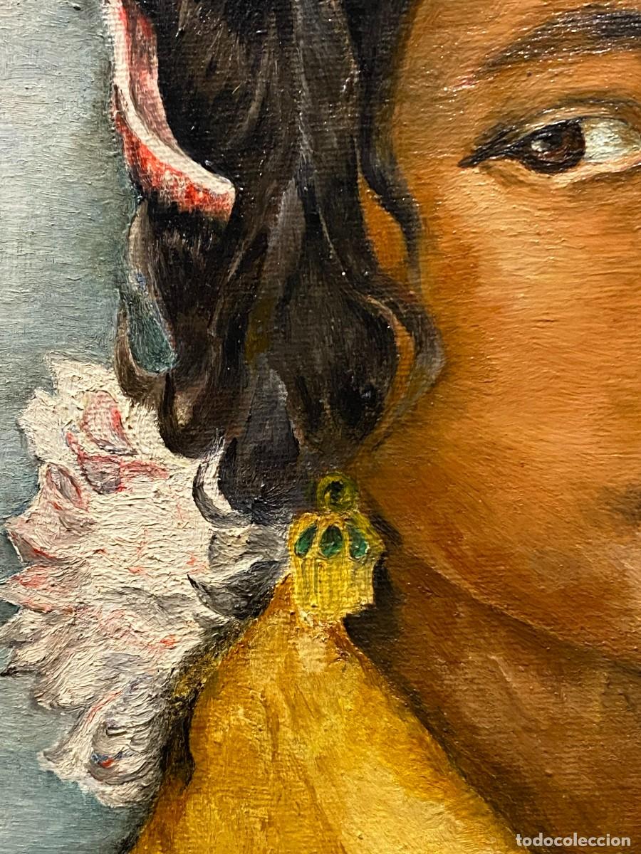 Arte: RETRATO DE GITANILLA CON MANTON - Foto 6