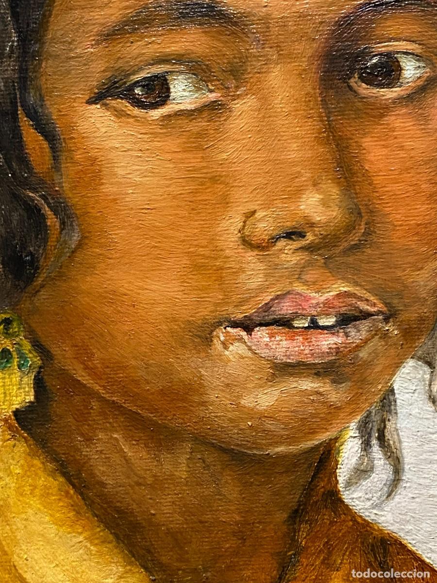 Arte: RETRATO DE GITANILLA CON MANTON - Foto 7