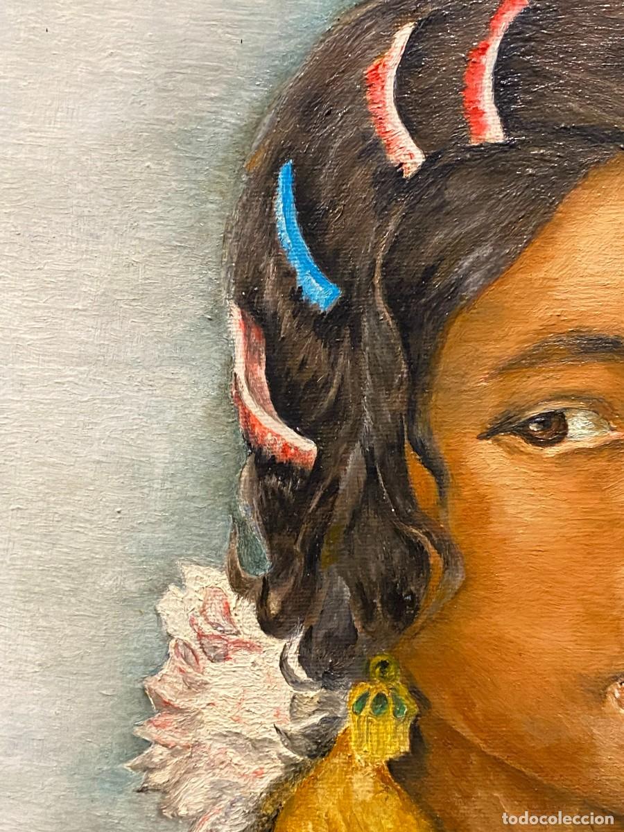 Arte: RETRATO DE GITANILLA CON MANTON - Foto 12