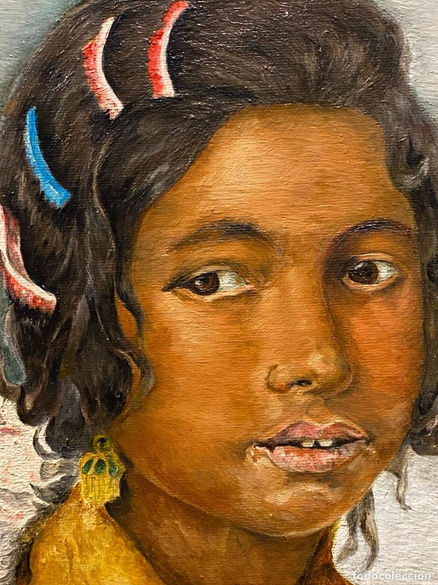 Arte: RETRATO DE GITANILLA CON MANTON - Foto 13