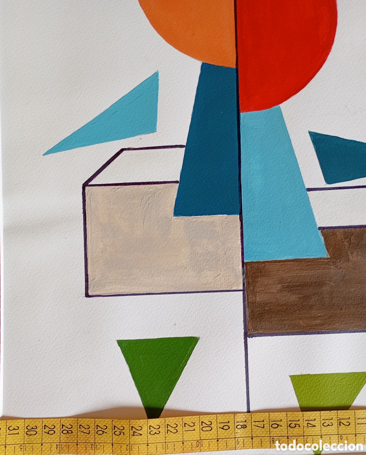 Kunst: Pintura gallega Mar&iacute;a Ponce Rios t&eacute;cnica mixta papel duro