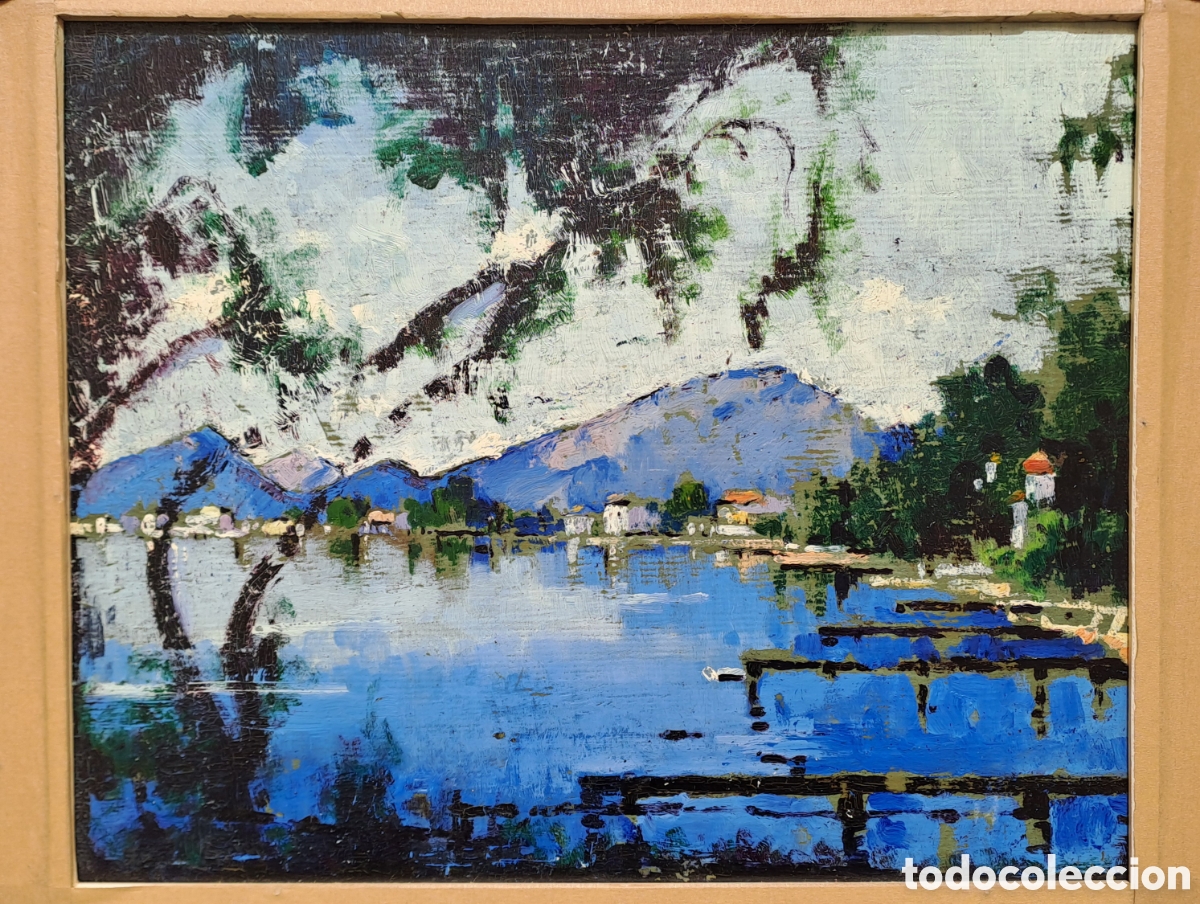 Arte: Ferran Arasa (1905 - 1992) &oacute;leo sobre tabla - Foto 4