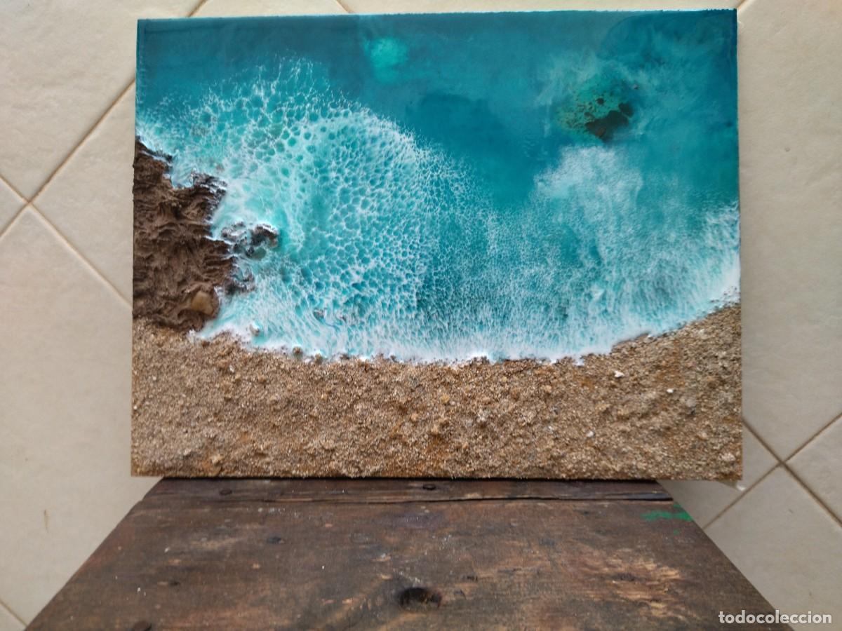 Arte: cuadro playa resina mar - Foto 1
