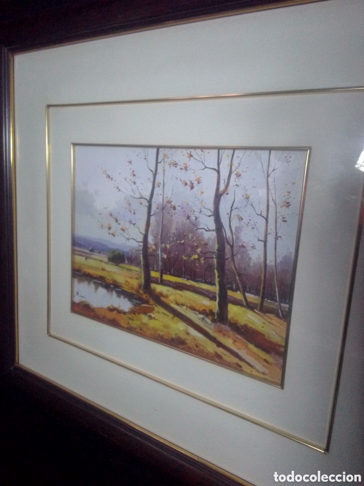 Arte: Cuadro al &oacute;leo en madera firmado. - Foto 4