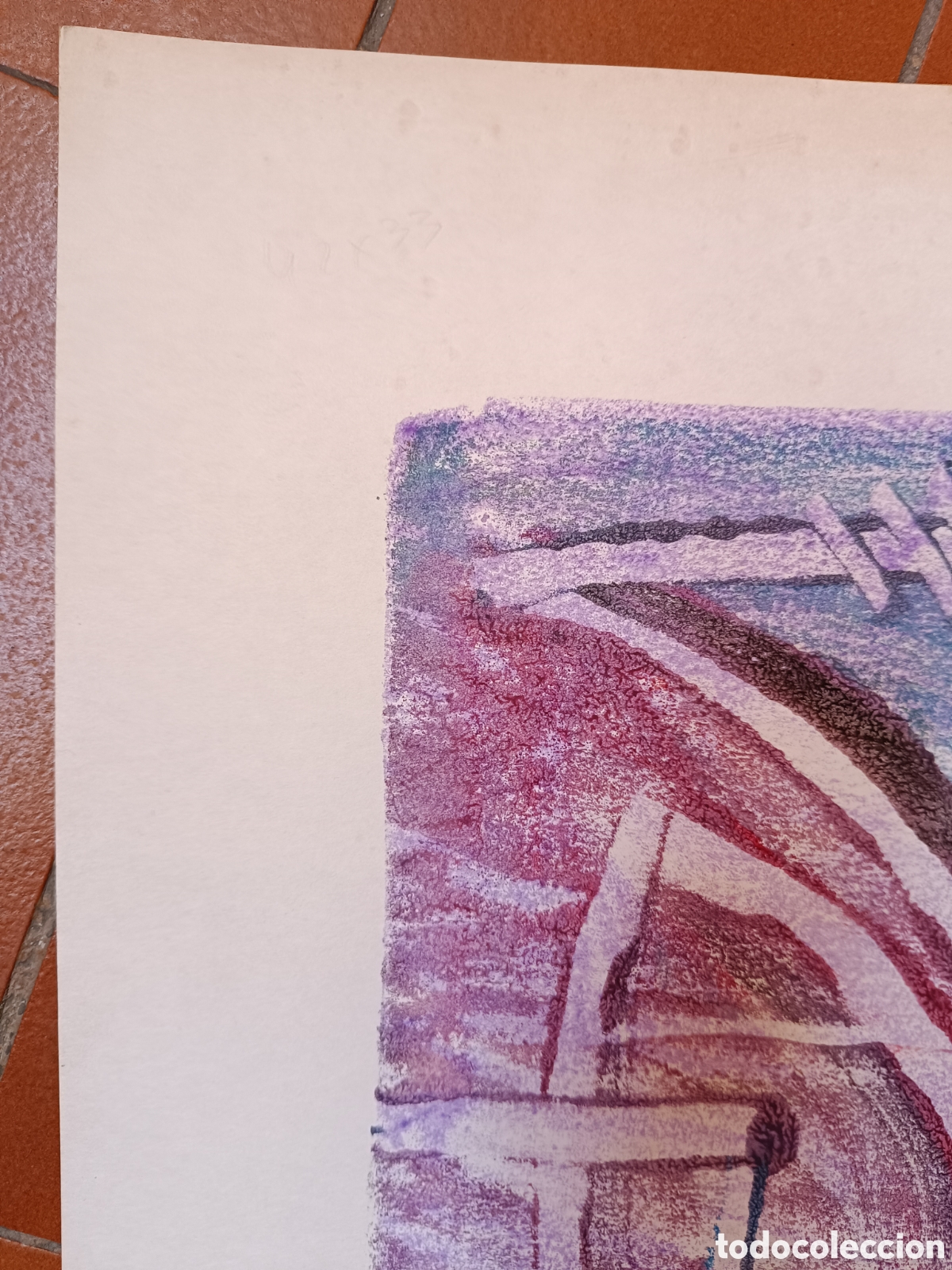 Arte: Acr&iacute;lico abstracto azul violeta de Golovi - Foto 3