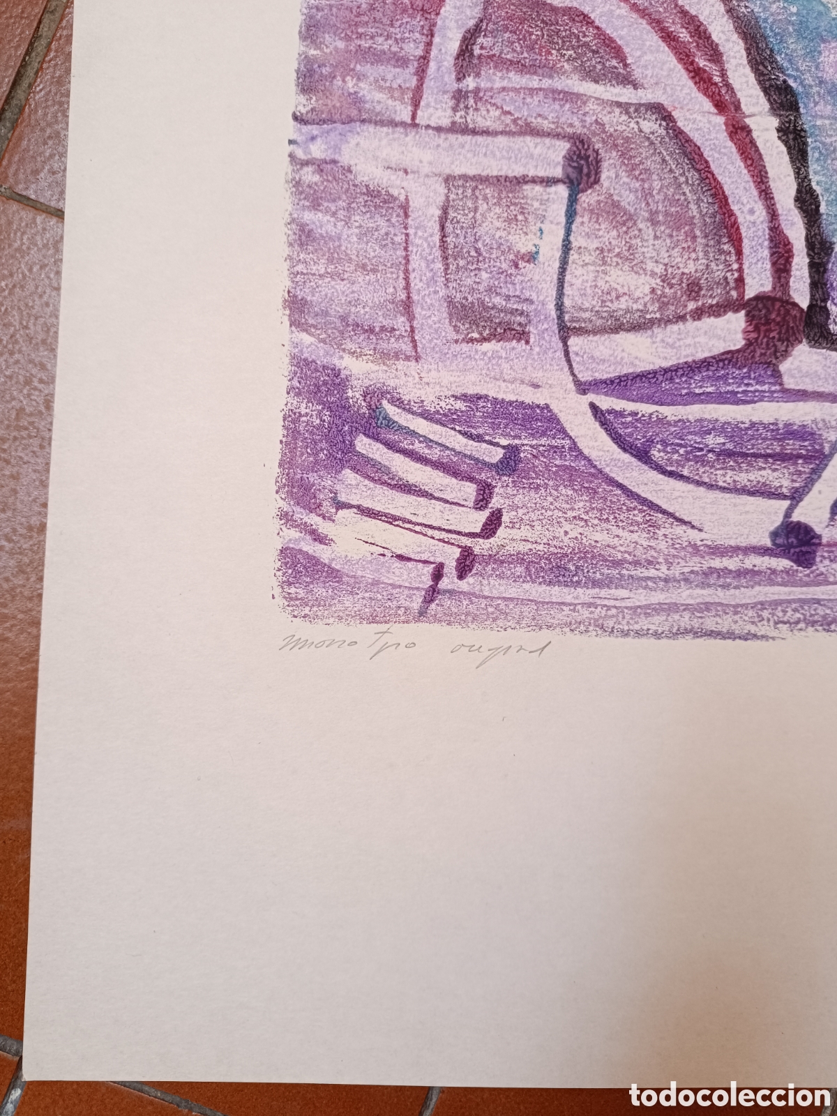 Arte: Acr&iacute;lico abstracto azul violeta de Golovi - Foto 4