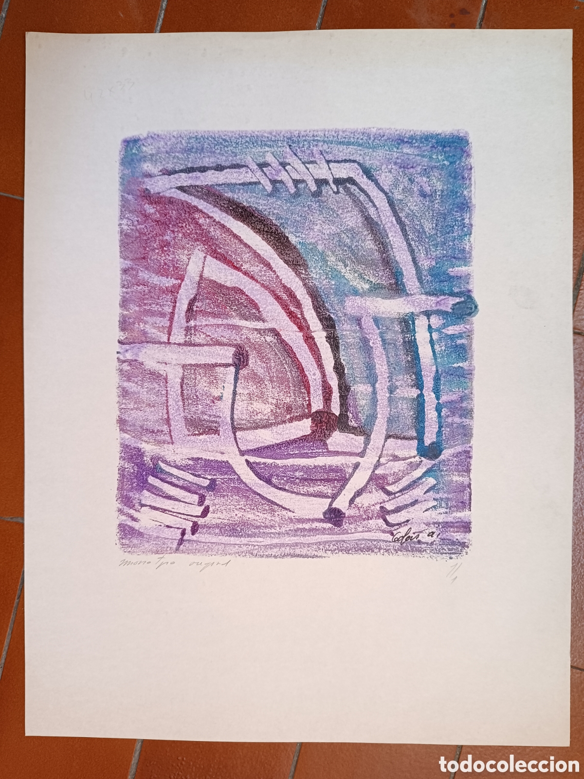 Arte: Acr&iacute;lico abstracto azul violeta de Golovi - Foto 6